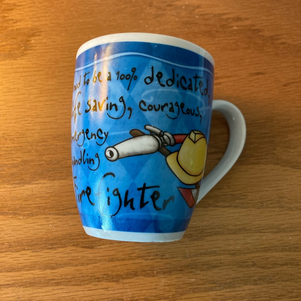 Firefighter Blue Mug by history and heraldry